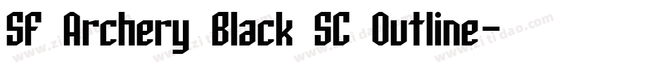 SF Archery Black SC Outline字体转换